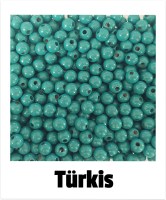 Holzperlen 6mm türkis